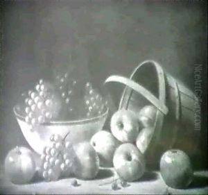 Still Life With Apples And Grapes by Albert Francis King
