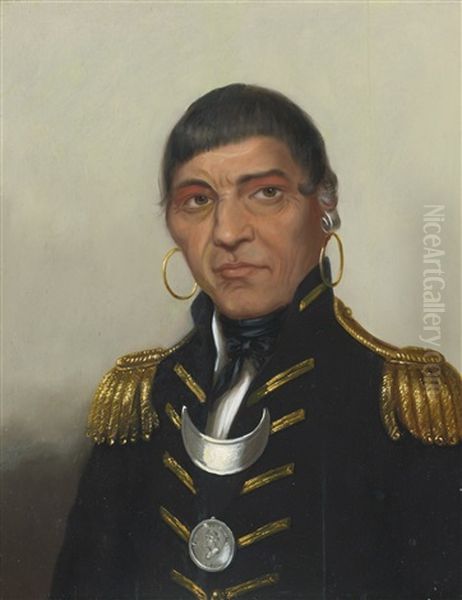 Portrait Of Big Buffalo, A Chippewa - view 1