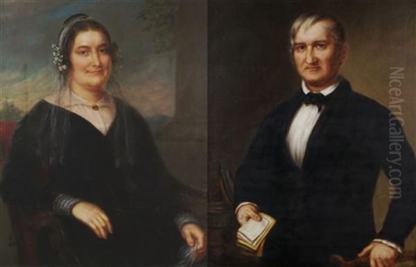 Portrait Of James Hymen Causten And Elizabeth Myer Causten - view 1