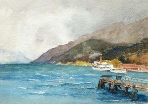 Lake Wakatipu, Queenstown by Alfred Ernest Baxter