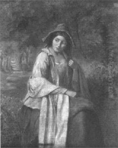 Girl In Landscape by Haynes King