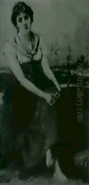 Study Of A Fishergirl, Entitled A Limet Gatherer - view 1