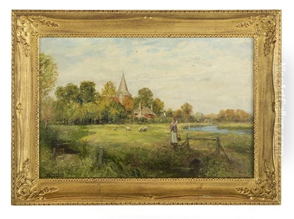 Landscape With A Maid Holding A Pail Of Water - view 1