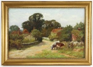 Landscape W/ Cows by Henry John Yeend King