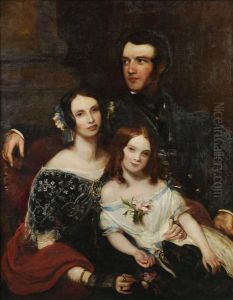 Family Group Halflength Seated by Charles Baxter