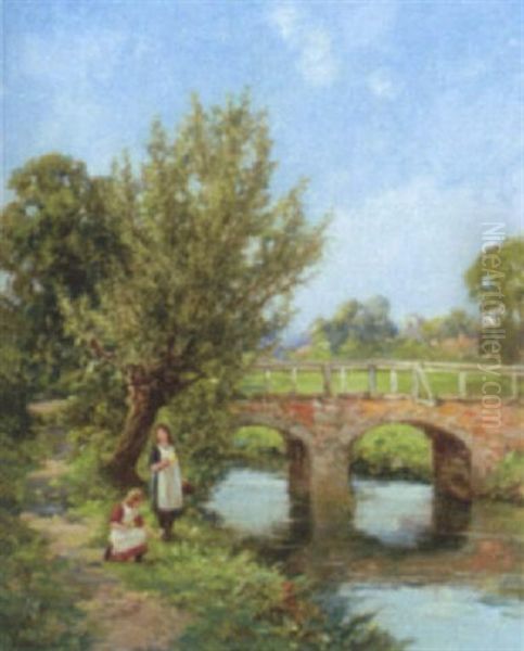 Gathering Wildflowers by Henry John Yeend King