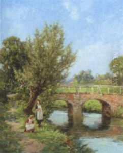 Gathering Wildflowers by Henry John Yeend King