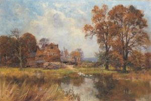 The Farm Pond by Henry John Yeend King