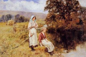 Resting By A Stream After The Harvest Resting By A Stream After The Harvest