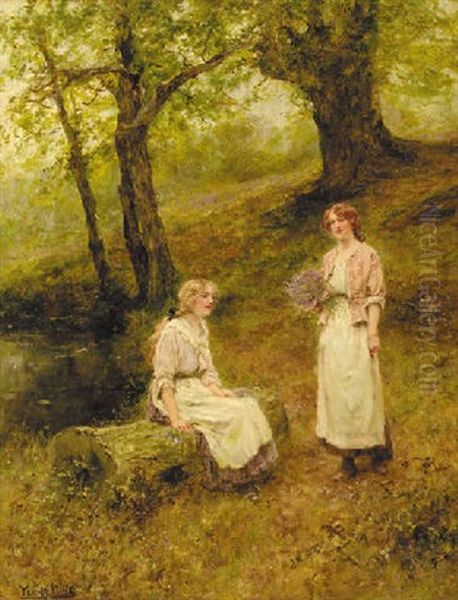 A Rest In The Bluebell Woods by Henry John Yeend King