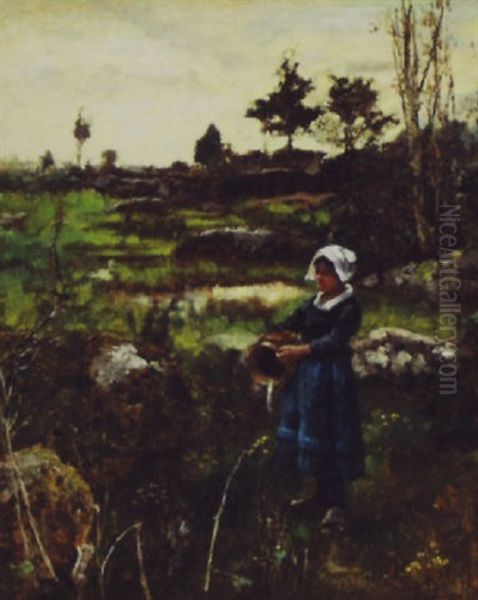 Peasant Girl With Water Vessel - view 1
