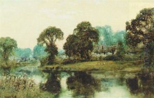 Abendliche Fluslandschaft Abendliche Fluslandschaft