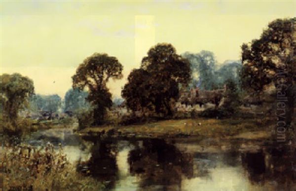 Abendliche Flusslandschaft - view 1