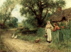 Keeping An Eye On The Picnic Baskets by Henry John Yeend King