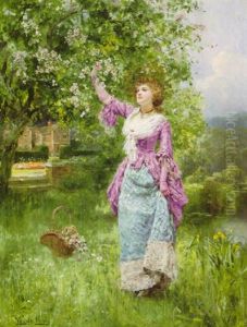 Picking Blossoms by Henry John Yeend King