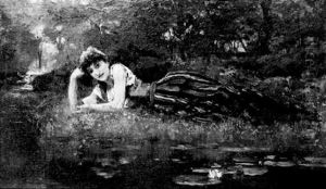 Girl And Lilies