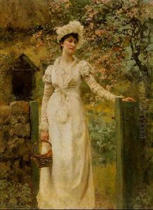 At The Garden Gate by Henry John Yeend King