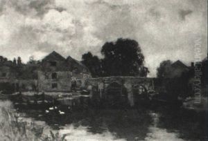 Bridge And A Mill On A River