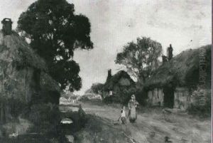 A Village Street Scene A Village Street Scene