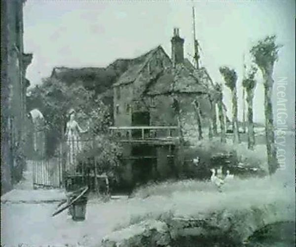 A Maid By A Village Pond - view 1