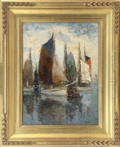 Harbor Concarneau by Paul Bernard King