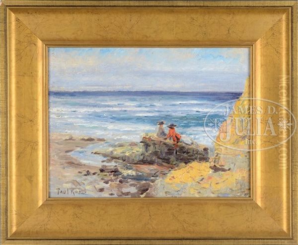 Beach Scene With Two Figures - view 1