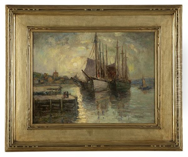 Sailboats In A Harbor - view 1