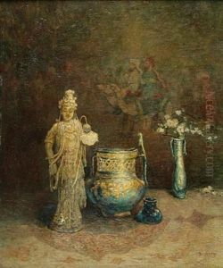 Eastern Treasures: A Still Life Of Asian Pottery by Paul Bernard King