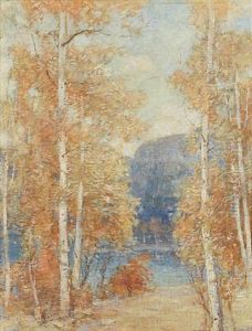 Autumnal Landscape With Birches by Paul Bernard King