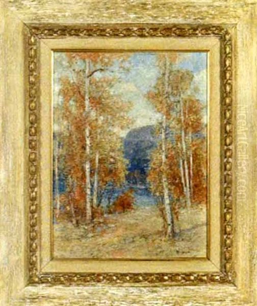 Autumnal Landscape With Birches - view 1