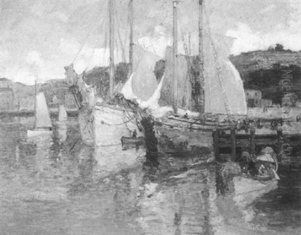 Schooners At A Pier - view 1