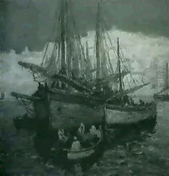 A Harbour View Of Constantinople At Night - view 1