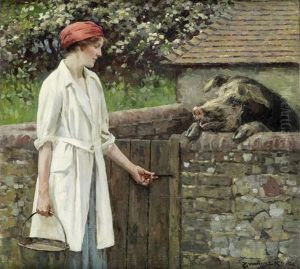 Feeding The Hog by William Gunning King