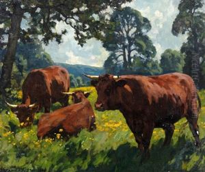 Beef Cattle Grazing In A Meadow (+ A Dairy Herd Watering By A Stream, 1937; 2 Works) Beef Cattle Grazing In A Meadow (+ A Dairy Herd Watering By A Stream, 1937; 2 Works)