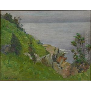 Seascape With Hill Near Monterey by Edward Reynolds Kingsbury