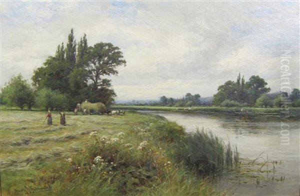 Carting Hay On The Thames, Near Iffley - view 1