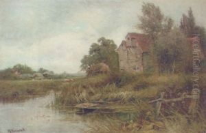An Old Mill Near Little Baddow, Essex by Henry John Kinnaird