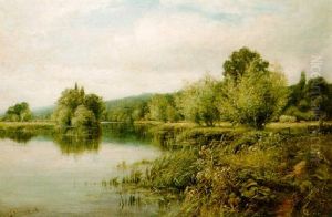 River Landscape With Haymakers