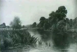 A River Scene A River Scene