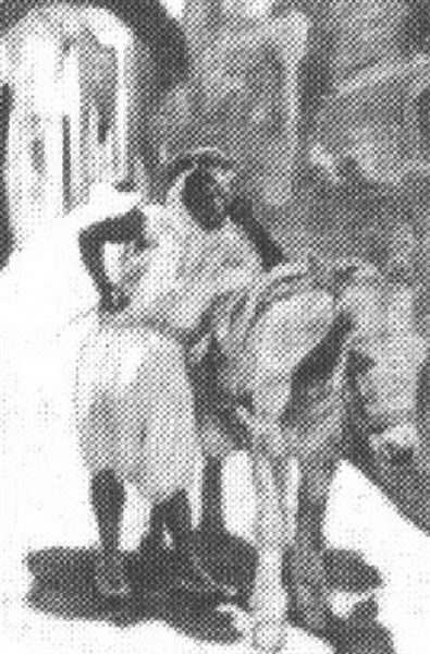 Arab With Donkey - view 1