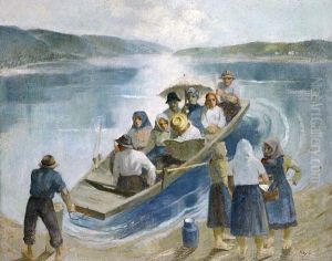Atkeles A Folyon by Alajos Bay