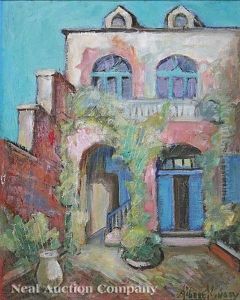 Le Petit Theatre Courtyard, French Quarter by Alberta Kinsey