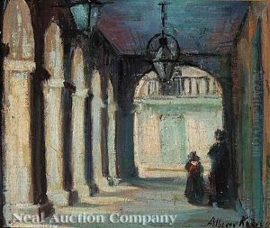 Under The Cabildo's Arcade, Jackson Square, French Quarter by Alberta Kinsey