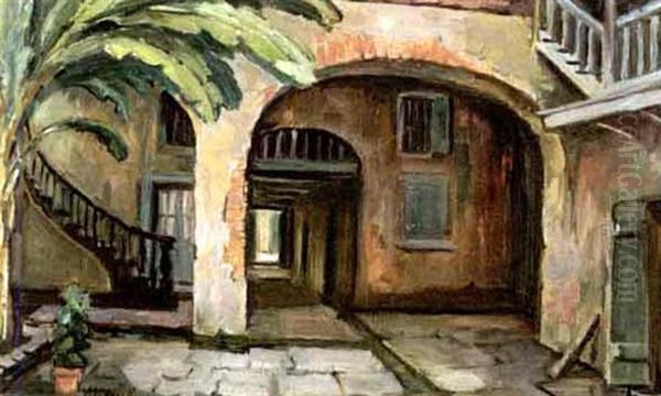 French Quarter Courtyard Scene - view 1