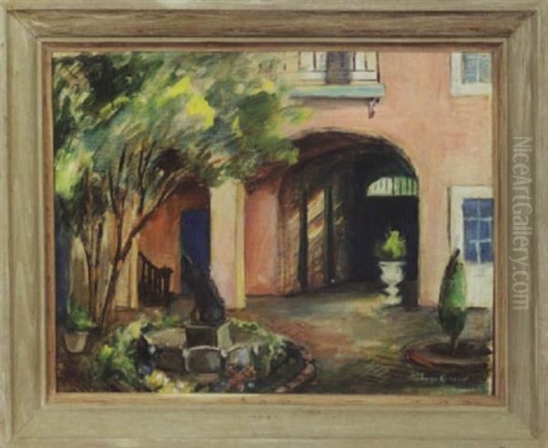 French Quarter Courtyard Scene - view 1