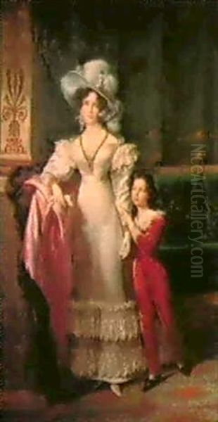 A Portrait Of Duchess Macmahon And Her Son - view 1