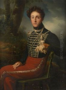 Portrait D'eugene Scipion De Chazelles (1801-1883) by Francois Josephe Kinson