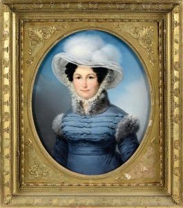 Portrait De Mme Francois Victor Bunel, Nee Marie-agathe Provost De La Fardiniere by Francois Josephe Kinson