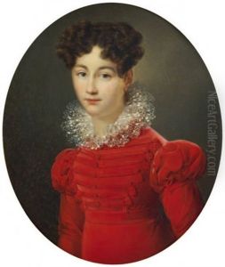 Portrait De Jeune Fille A La Robe Rouge