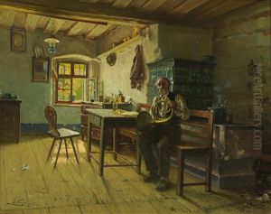 The French Horn Player by Josef Kinzel